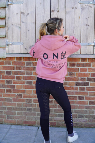 THE BRANKSOME HOODIE - RASPBERRY AND BLACK
