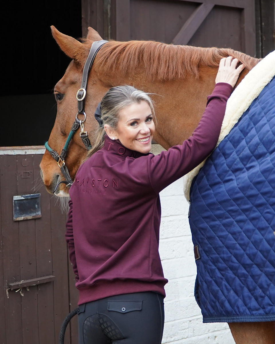 Highcliffe 1/4 Zip Jumper | Burgundy