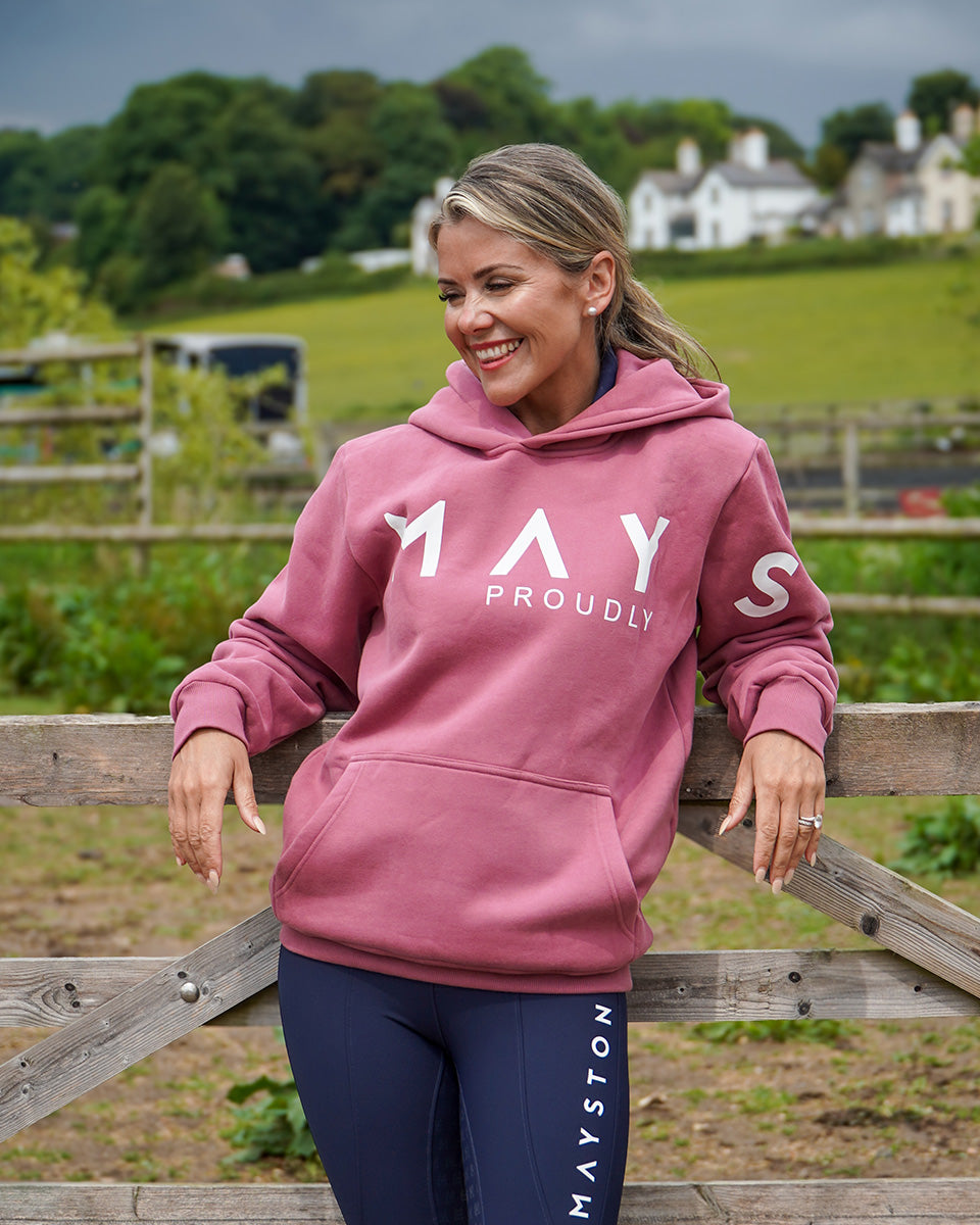 The Branksome Hoodie | Pink and White