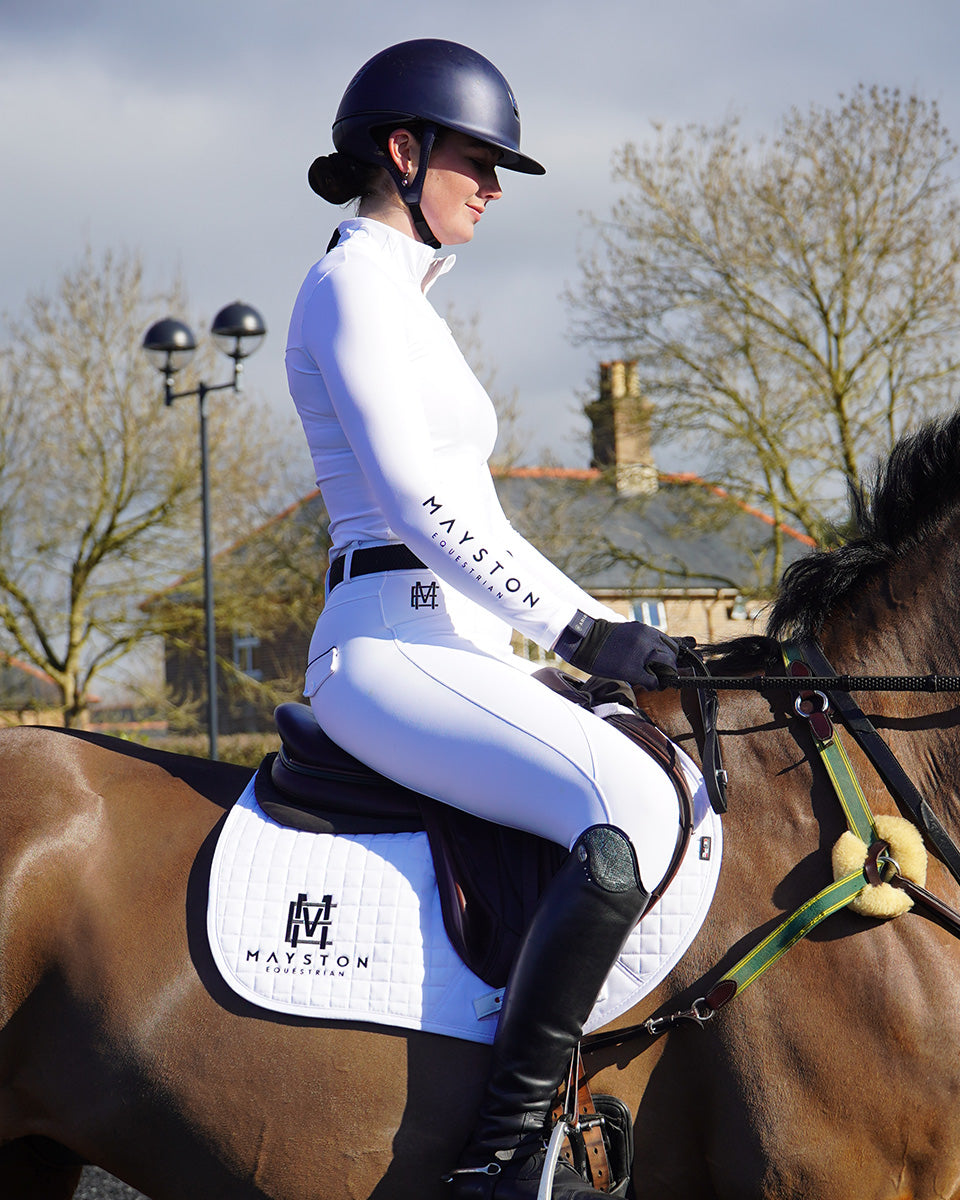 Belle Long Sleeve Base Layer | White