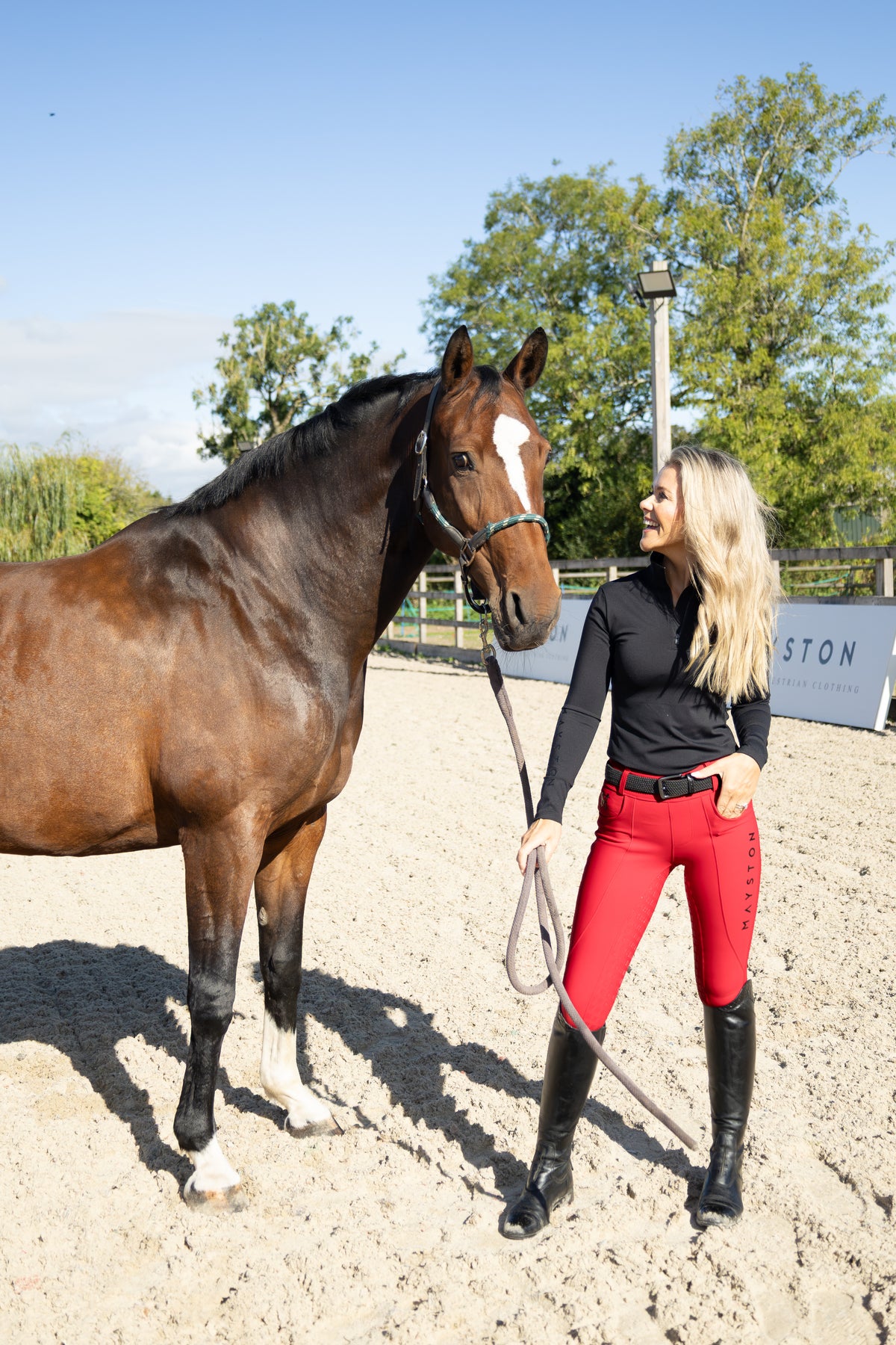 Studland Performance Full Seat Breeches | Red