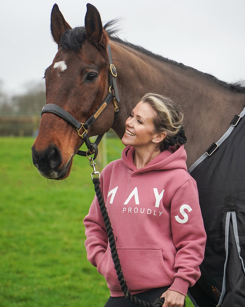 The Branksome Hoodie | Pink and White